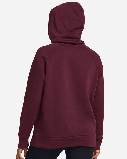 Under Armour Women's Rival Fleece Hooded Sweatshirt 1379500 #colormdl_Maroon/ White