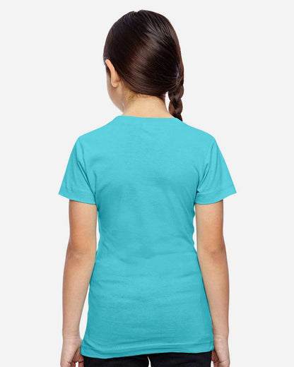 LAT Girls' Fine Jersey Tee 2616 #colormdl_Caribbean