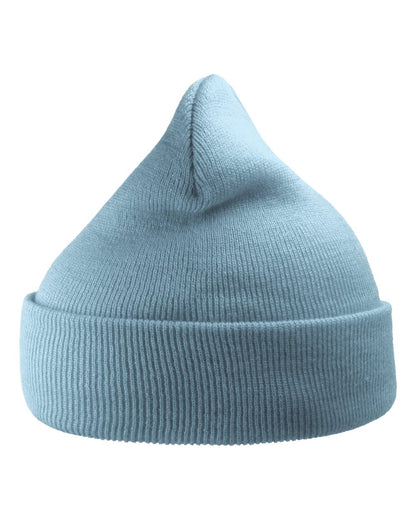 Atlantis Headwear Sustainable 12" Knit Beanie WIND #color_Light Blue