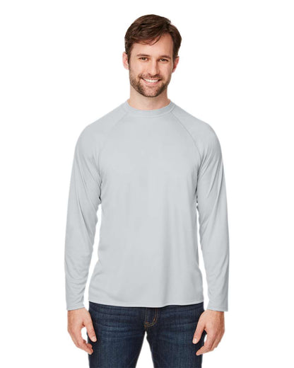 CORE365 Unisex Ultra UVP™ Marina Raglan Long Sleeve T-Shirt CE110 #colormdl_Platinum