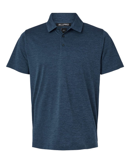 AllPro Men's Pro-Lock Performance Mélange Polo 4HM00 #color_Navy Melange