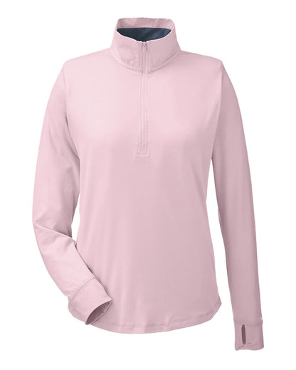 Nautica Women's Saltwater Quarter-Zip Pullover N17925 #color_Sunset Pink