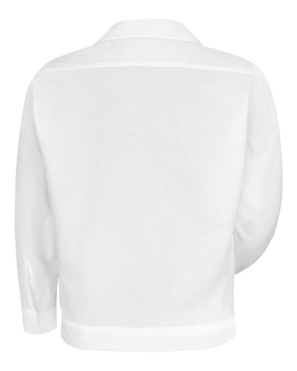 Red Kap Men's Button-Front Shirt Jacket SP35 #color_White
