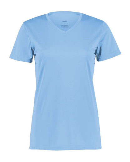 Augusta Sportswear Women's Nexgen Wicking V-Neck T-Shirt 1790 #color_Columbia Blue