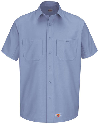 Dickies Men's Tall Short Sleeve Work Shirt WS20T #color_Light Blue