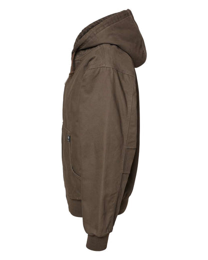 DRI DUCK Cheyenne Boulder Cloth™ Hooded Jacket with Tricot Quilt Lining 5020 #color_Tobacco