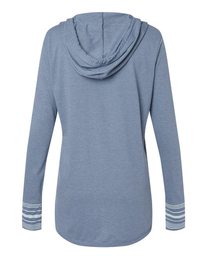 MV Sport Women's Heathered Jersey Hooded Tunic W19439 #color_Stonewash