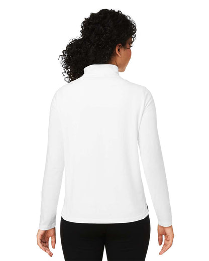 Devon & Jones Women's Raleigh Stretch Quarter-Zip Pullover DG425W #colormdl_White
