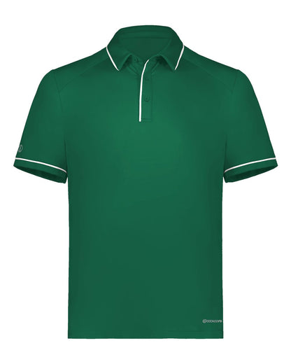 Holloway Men's CoolCore® Polo 222518 #color_Dark Green/ White