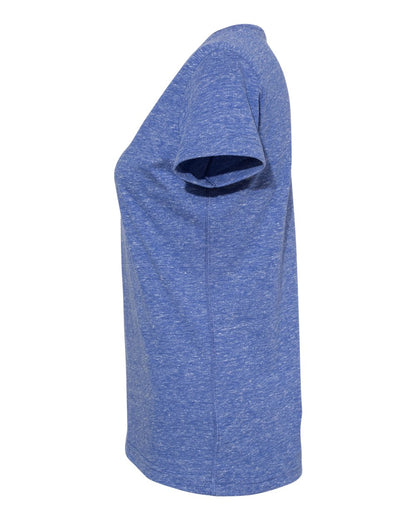 LAT Women's Harborside Mélange V-Neck Tee 3591 #color_Royal Melange