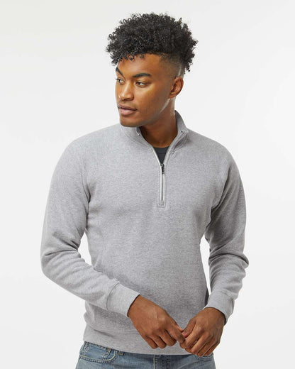 J. America Men's Triblend Quarter-Zip Sweatshirt 8869 #colormdl_Grey Triblend