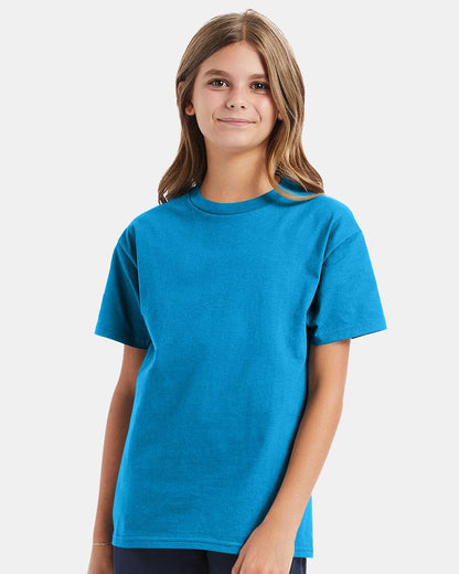 Hanes Authentic Youth T-Shirt 5450 #colormdl_Teal