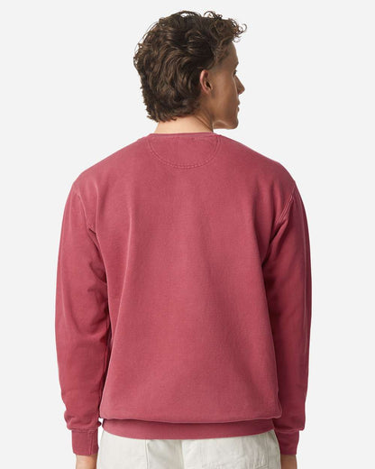Comfort Colors Unisex Garment-Dyed Crewneck Sweatshirt 1566 #colormdl_Crimson