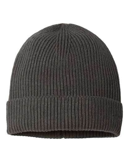 Atlantis Headwear Sustainable Fine Rib Cuffed Beanie ANDY #color_Dark Grey