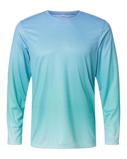 Paragon Unisex Barbados Performance Pin Dot Long Sleeve T-Shirt 225 #color_Blue Mist/ Light Teal