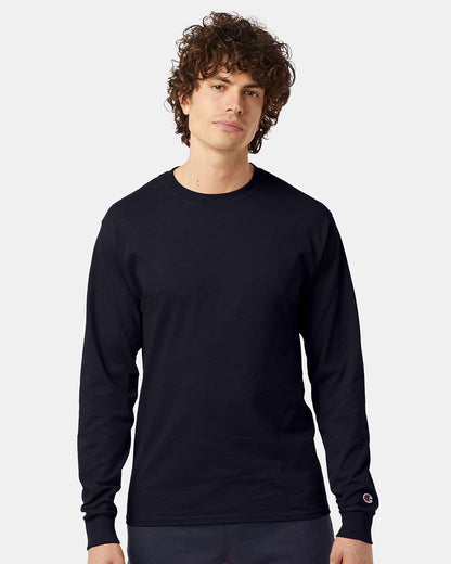 Champion Unisex Long Sleeve T-Shirt CC8C #colormdl_Navy