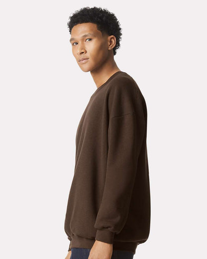 American Apparel ReFlex Fleece Crewneck Sweatshirt RF496 #colormdl_Brown