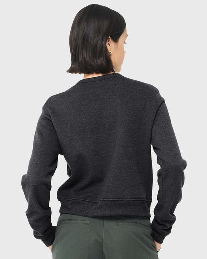 BELLA + CANVAS Women's Sponge Fleece Classic Crewneck Sweatshirt 7511 #colormdl_Dark Grey Heather