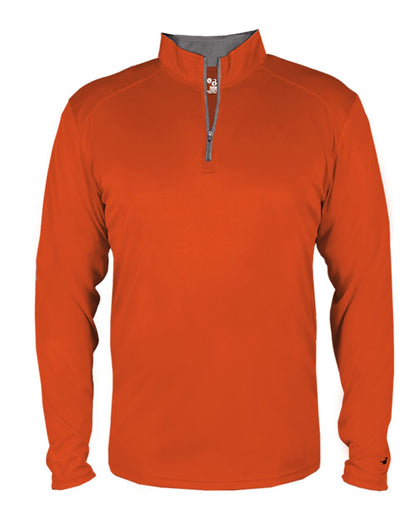 Badger B-Core Quarter-Zip Pullover 4102 #color_Burnt Orange/ Graphite