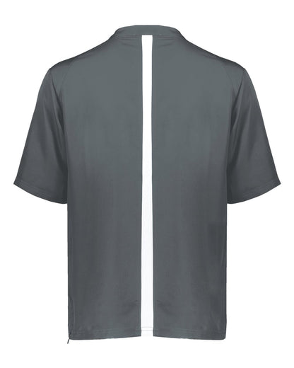 Holloway Youth Clubhouse Short Sleeve Quarter-Zip Pullover 229681 #color_Graphite/ White