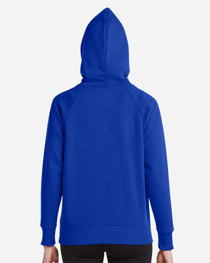 Under Armour Women's Rival Fleece Hooded Sweatshirt 1379500 #colormdl_Royal/ White