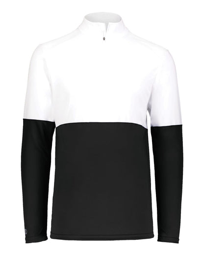 Holloway Youth Momentum Team Quarter-Zip Pullover 223600 #color_Black/ White