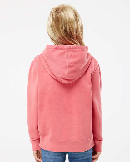 Independent Trading Co. Youth Midweight Pigment-Dyed Hooded Sweatshirt PRM1500Y #colormdl_Pigment Pink