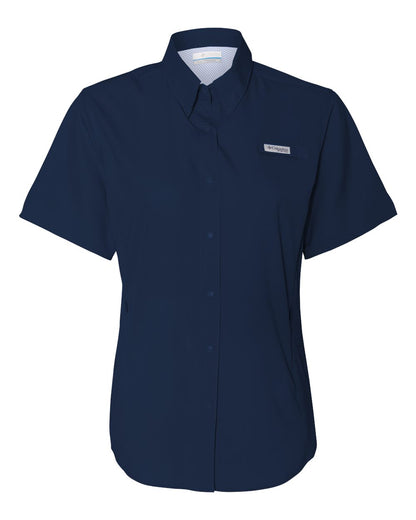 Columbia Women's PFG Tamiami™ II Short Sleeve Shirt 212466 #color_Collegiate Navy