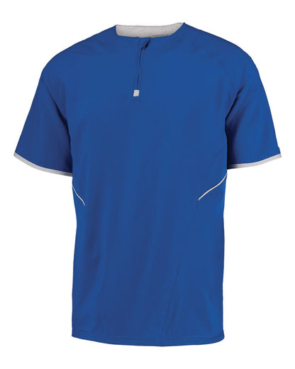 Russell Athletic Unisex Dri-Power® Short Sleeve Quarter-Zip Pullover 872RVM #color_Royal/ White