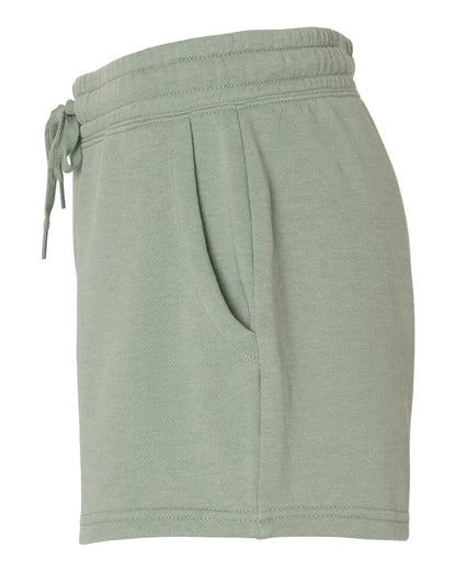 Independent Trading Co. Women’s Lightweight California Wave Wash Fleece Shorts PRM20SRT #color_Sage