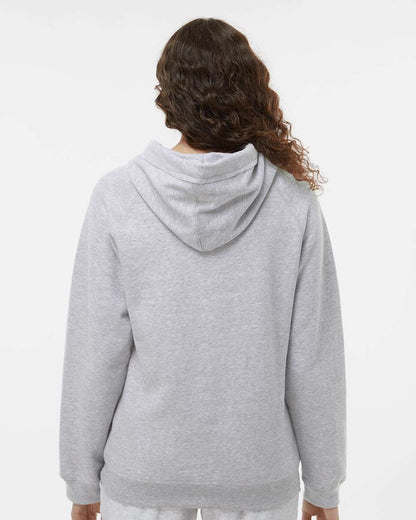 J. America Women's Sueded V-Neck Hooded Sweatshirt 8836 #colormdl_Oxford