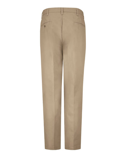 Red Kap Men's Pleated Twill Slacks PT38 #color_Khaki - 31I