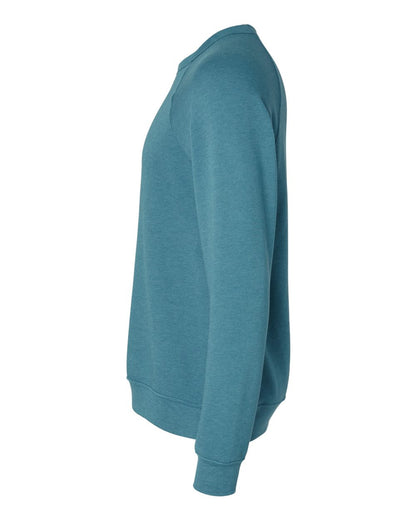 BELLA + CANVAS Sponge Fleece Raglan Crewneck Sweatshirt 3901 #color_Heather Deep Teal