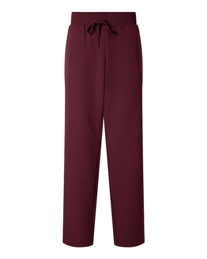 Jaanuu Women's Xenos Essential Knit-Waist Scrub Pants W20001 #color_Burgundy
