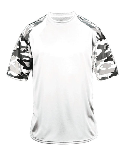 Badger Men's Camo Sport T-Shirt 4141 #color_White/ White Camo