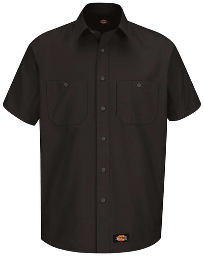 Dickies Men's Tall Short Sleeve Work Shirt WS20T #color_Black