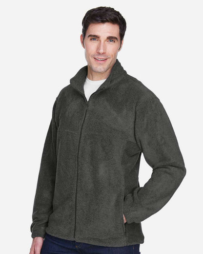 Harriton Men's Tall Full-Zip Fleece M990T #colormdl_Charcoal