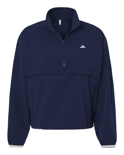 Adidas Women's Go-To Quarter-Zip Jacket A1012 #color_Collegiate Navy