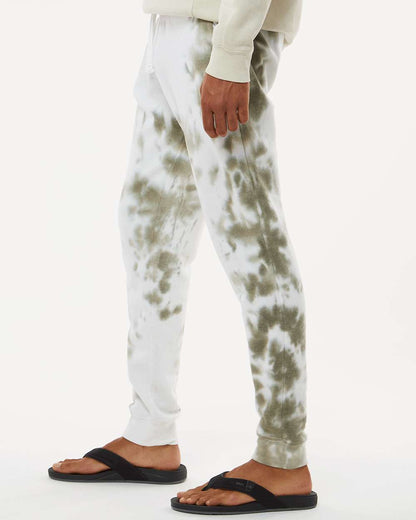 J. America Unisex Tie-Dyed Fleece Joggers 8884 #colormdl_Olive Tie Dye