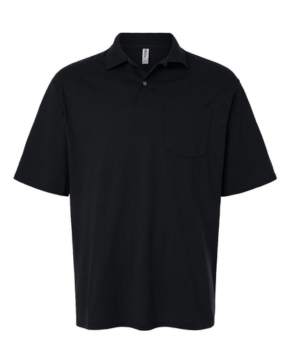 JERZEES Men's Dri-Power® Polo with Pocket 436MP #color_Black