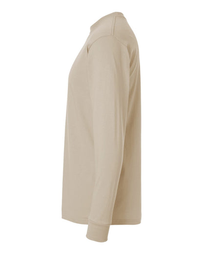 M&O Unisex Gold Soft Touch Long Sleeve T-Shirt 4820 #color_Sand