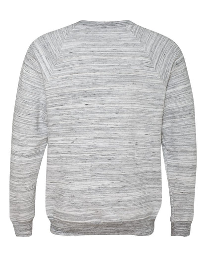 BELLA + CANVAS Sponge Fleece Raglan Crewneck Sweatshirt 3901 #color_Light Grey Marble