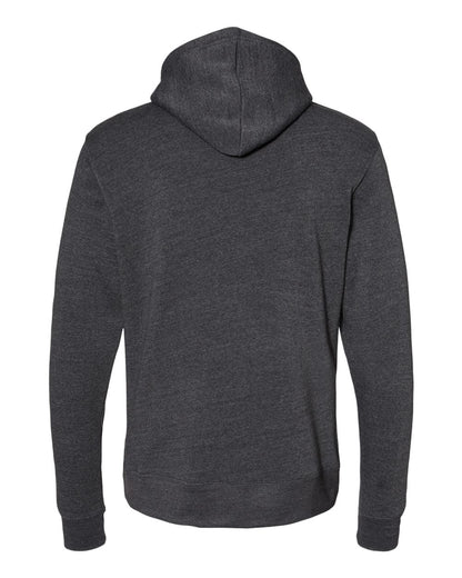 J. America Men's Gaiter Fleece Hooded Sweatshirt 8879 #color_Black Heather