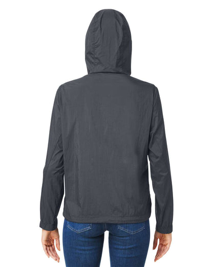 North End Women's Aura Lightweight Packable Anorak NE810W #colormdl_Carbon/ Black