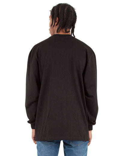 Shaka Wear Men's Max Heavyweight Long Sleeve T-Shirt SHMHLS #colormdl_Black