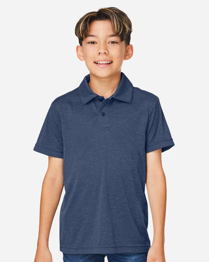 Team 365 Youth Zone Sonic Heather Performance Polo TT51HY #colormdl_Sport Dark Navy Heather