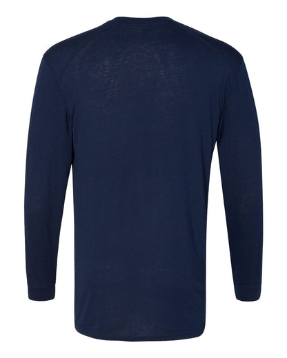 Badger Men's Triblend Performance Long Sleeve T-Shirt 4944 #color_Navy