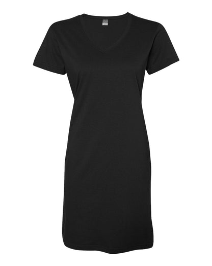 LAT Women's Fine Jersey V-Neck Coverup 3522 #color_Black