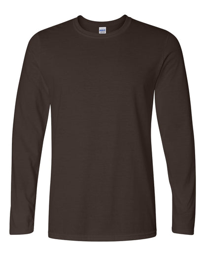 Gildan Unisex Softstyle® Long Sleeve T-Shirt 64400 #color_Dark Chocolate