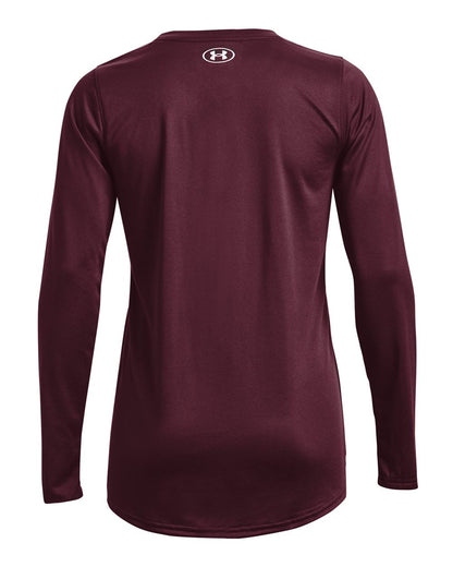Under Armour Women's Team Tech™ Long Sleeve T-Shirt 1376852 #color_Maroon/ White